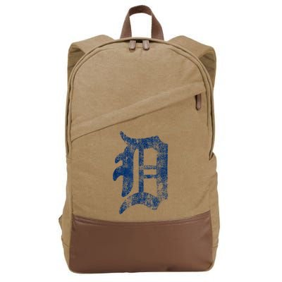 Retro Detroit Letter D Throwback Design Cotton Canvas Backpack