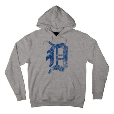 Retro Detroit Letter D Throwback Design Tall Hoodie