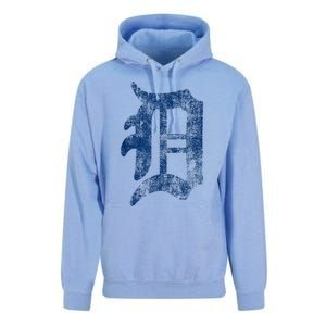 Retro Detroit Letter D Throwback Design Unisex Surf Hoodie