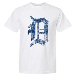 Retro Detroit Letter D Throwback Design Garment-Dyed Heavyweight T-Shirt