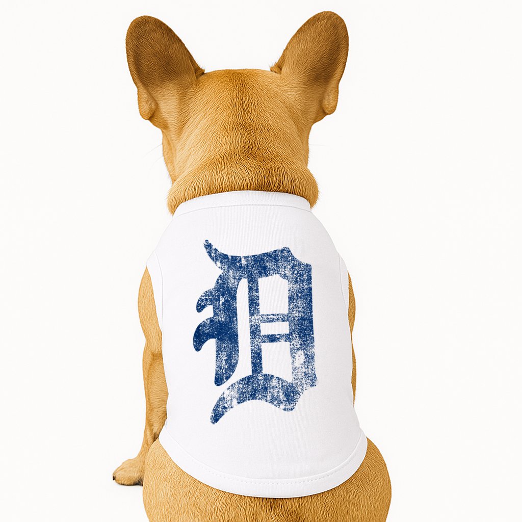 Retro Detroit Letter D Throwback Design Doggie Tank