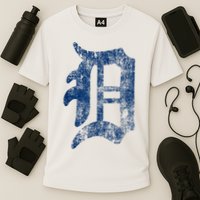 Retro Detroit Letter D Throwback Design Performance Shirt