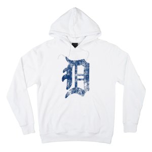 Retro Detroit Letter D Throwback Design Hoodie