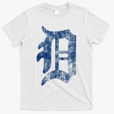 Retro Detroit Letter D Throwback Design T-Shirt