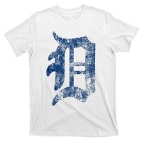 Retro Detroit Letter D Throwback Design T-Shirt