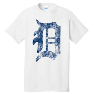 Retro Detroit Letter D Throwback Design Tall T-Shirt