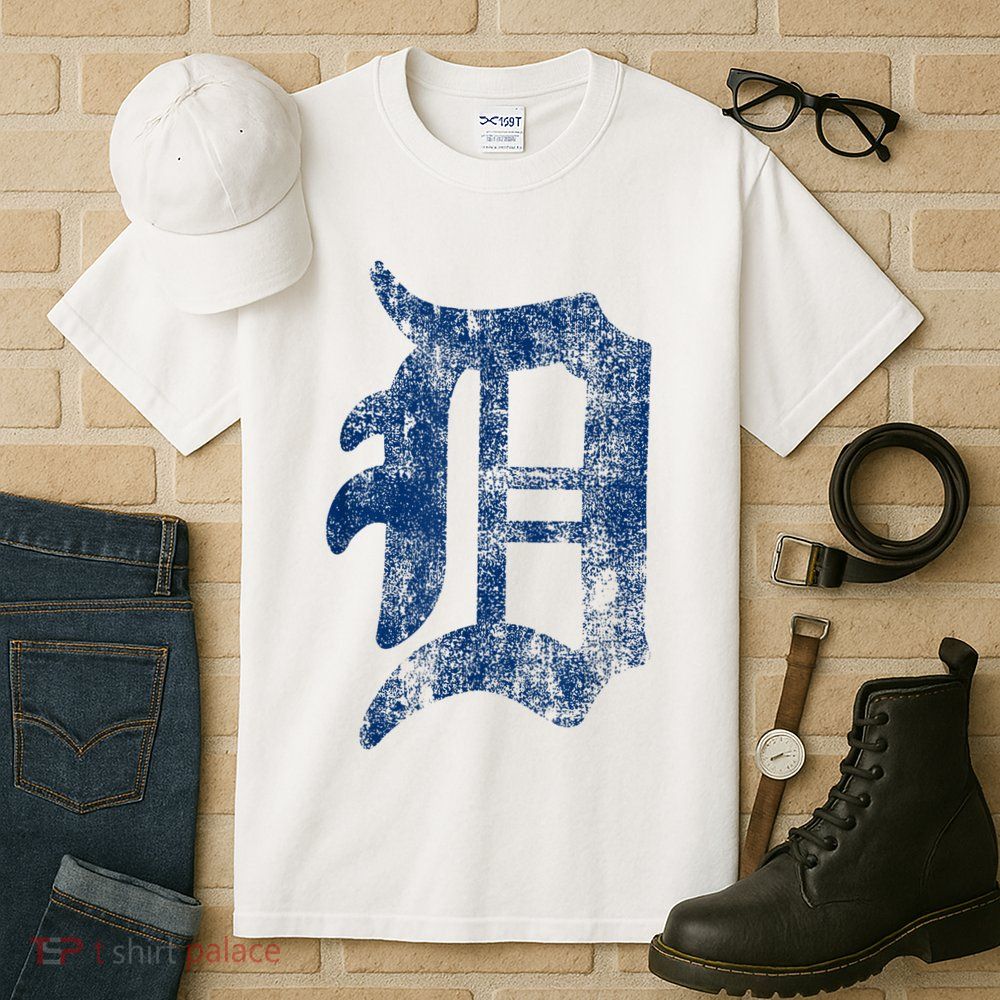 Retro Detroit Letter D Throwback Design Tall T-Shirt