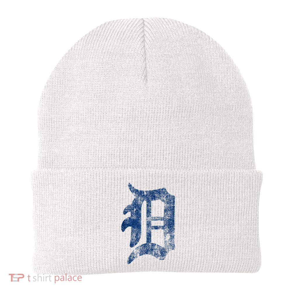 Retro Detroit Letter D Throwback Design Beanie