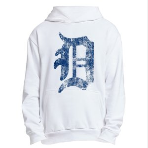 Retro Detroit Letter D Throwback Design Urban Pullover Hoodie