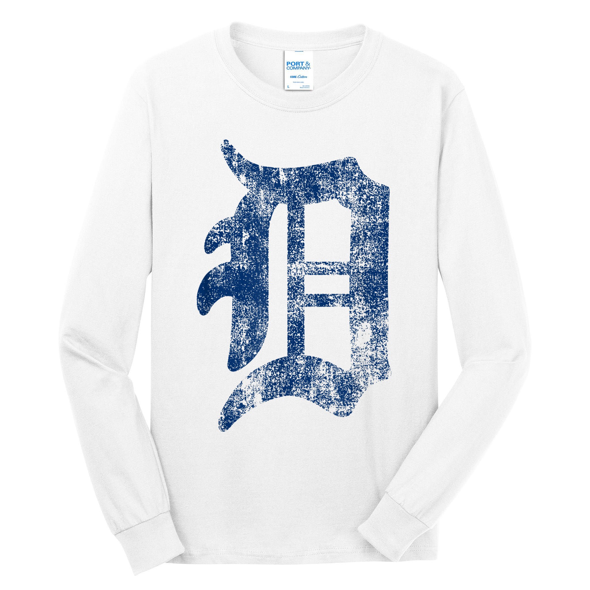 Retro Detroit Letter D Throwback Design Tall Long Sleeve T-Shirt