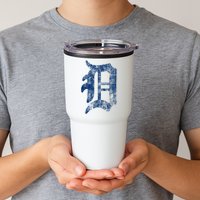 Retro Detroit Letter D Throwback Design Tumbler