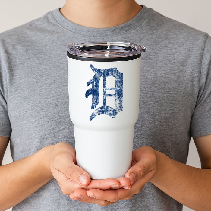 Retro Detroit Letter D Throwback Design Tumbler