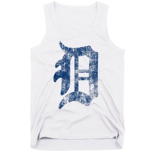 Retro Detroit Letter D Throwback Design Tank Top