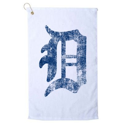 Retro Detroit Letter D Throwback Design Golf Towel