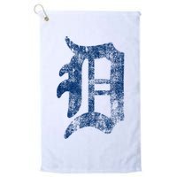 Retro Detroit Letter D Throwback Design Golf Towel