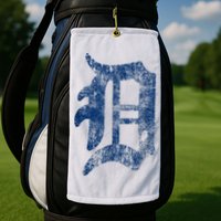 Retro Detroit Letter D Throwback Design Golf Towel