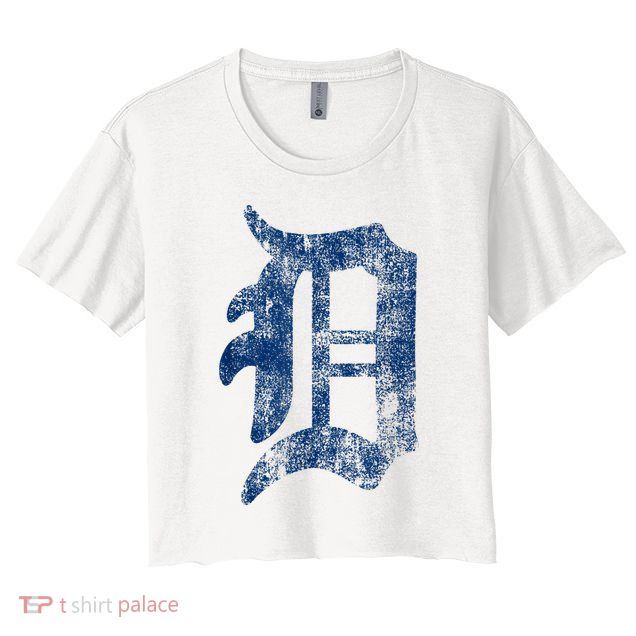 Retro Detroit Letter D Throwback Design Crop Top