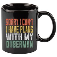 Retro Dog Lover Gag Gifts For And Doberman Lover Tank Top 11oz C Handle Ceramic Mug