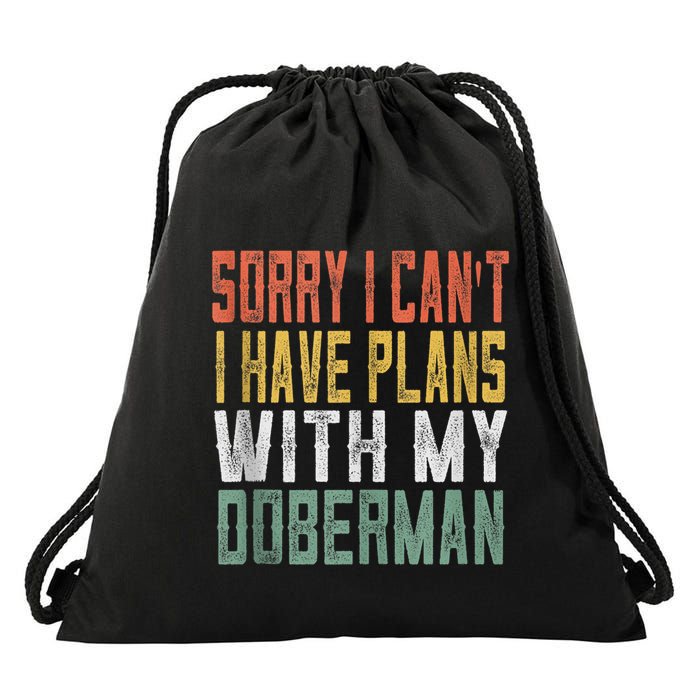 Retro Dog Lover Gag Gifts For And Doberman Lover Tank Top Drawstring Bag