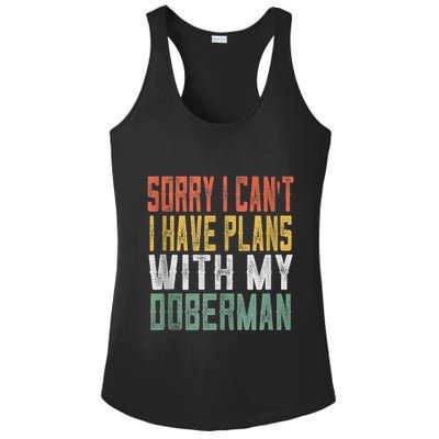 Retro Dog Lover Gag Gifts For And Doberman Lover Tank Top Ladies PosiCharge Competitor Racerback Tank