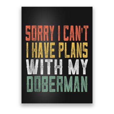 Retro Dog Lover Gag Gifts For And Doberman Lover Tank Top Poster