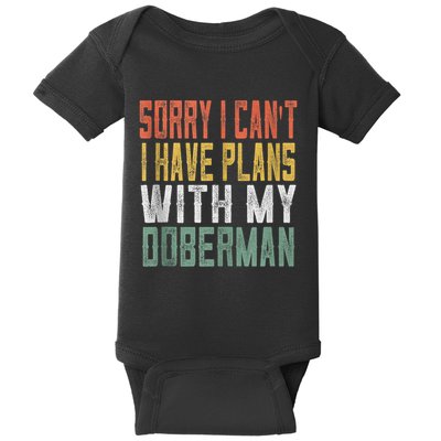 Retro Dog Lover Gag Gifts For And Doberman Lover Tank Top Baby Bodysuit