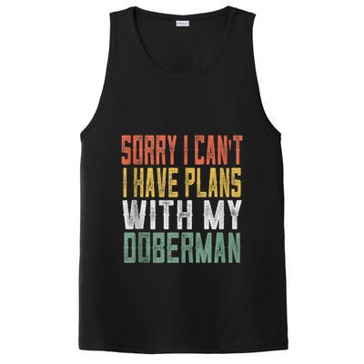 Retro Dog Lover Gag Gifts For And Doberman Lover Tank Top PosiCharge Competitor Tank