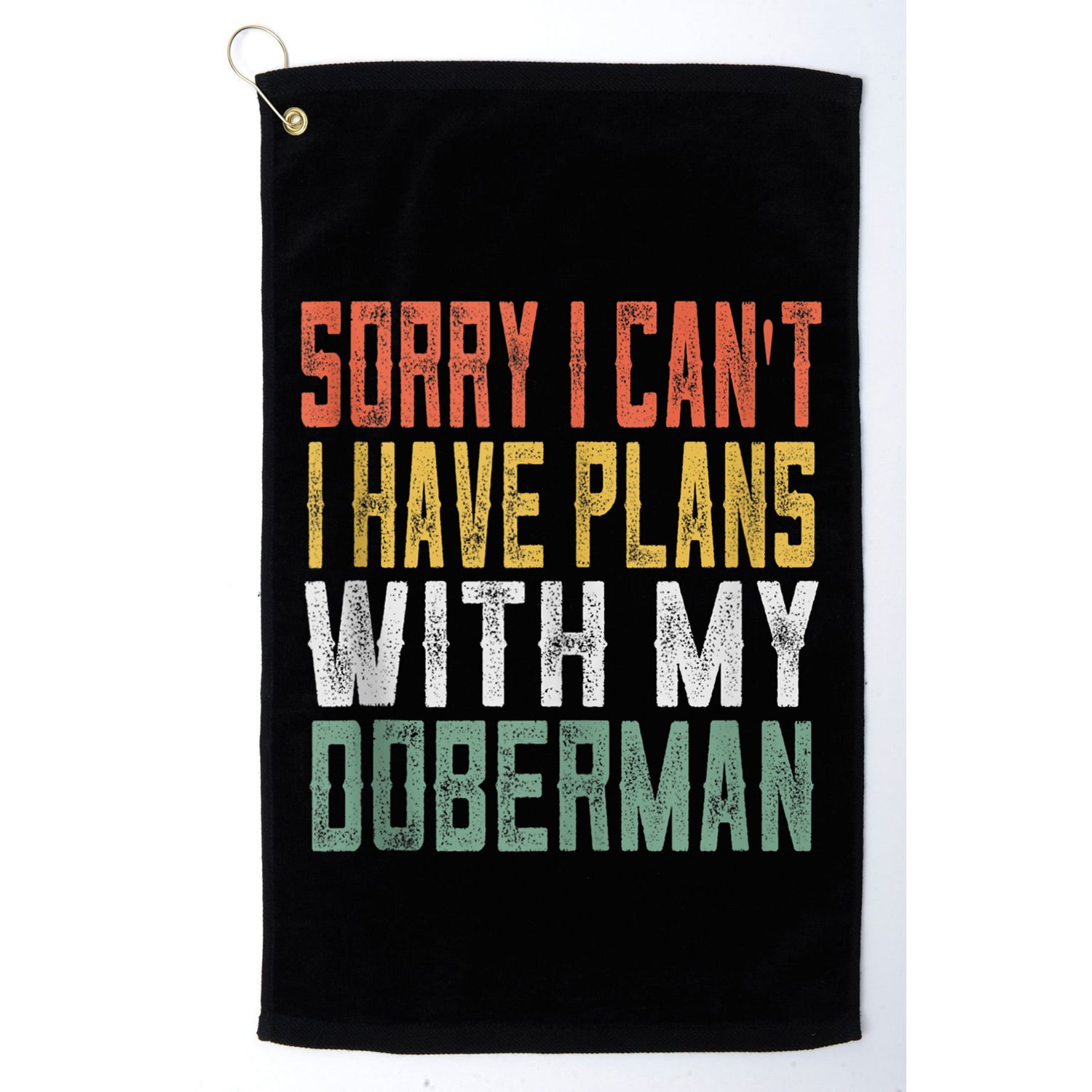 Retro Dog Lover Gag Gifts For And Doberman Lover Tank Top Golf Towel