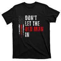 Retro DonT Let The Old Man In Vintage American Flag Funny T-Shirt