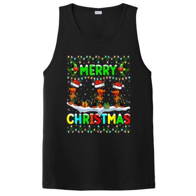 Rottweiler Dog Lighting Santa Hat Merry Christmas Rottweiler PosiCharge Competitor Tank