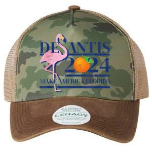 Ron Desantis Make America Florida Flamingo Election 2024 Legacy Tie Dye Trucker Hat