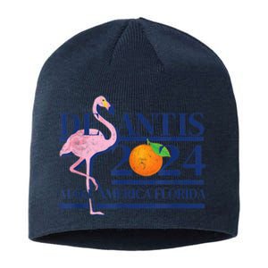 Ron Desantis Make America Florida Flamingo Election 2024 Sustainable Beanie