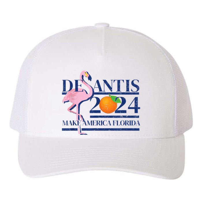 Ron Desantis Make America Florida Flamingo Election 2024 Yupoong Adult 5-Panel Trucker Hat