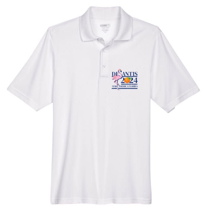 Ron Desantis Make America Florida Flamingo Election 2024 Men's Origin Performance Pique Polo