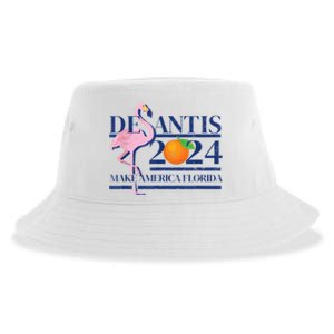 Ron Desantis Make America Florida Flamingo Election 2024 Sustainable Bucket Hat