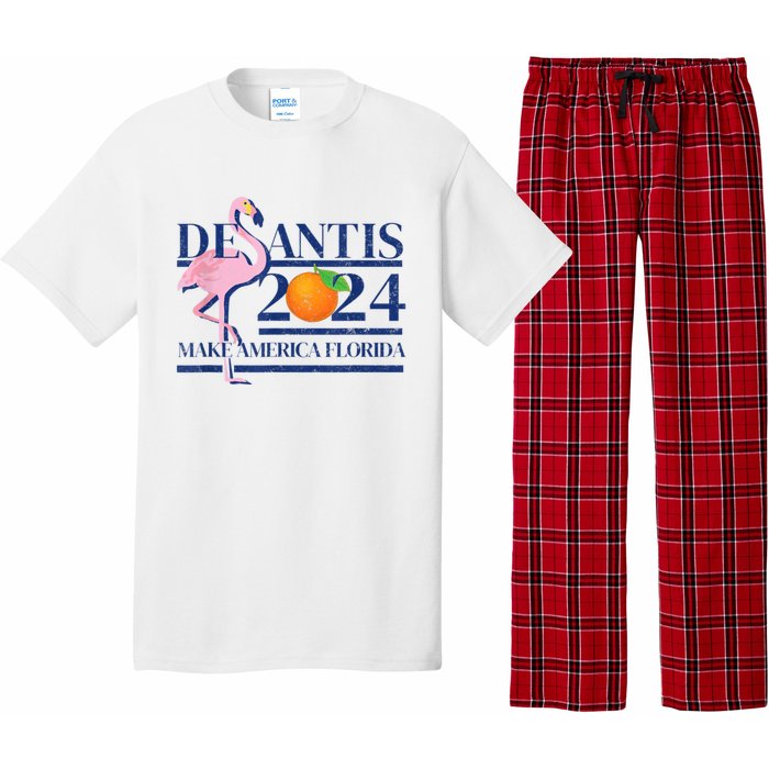 Ron Desantis Make America Florida Flamingo Election 2024 Pajama Set