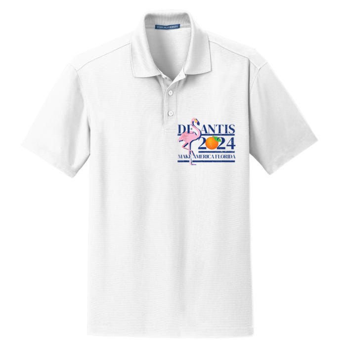 Ron Desantis Make America Florida Flamingo Election 2024 Dry Zone Grid Polo