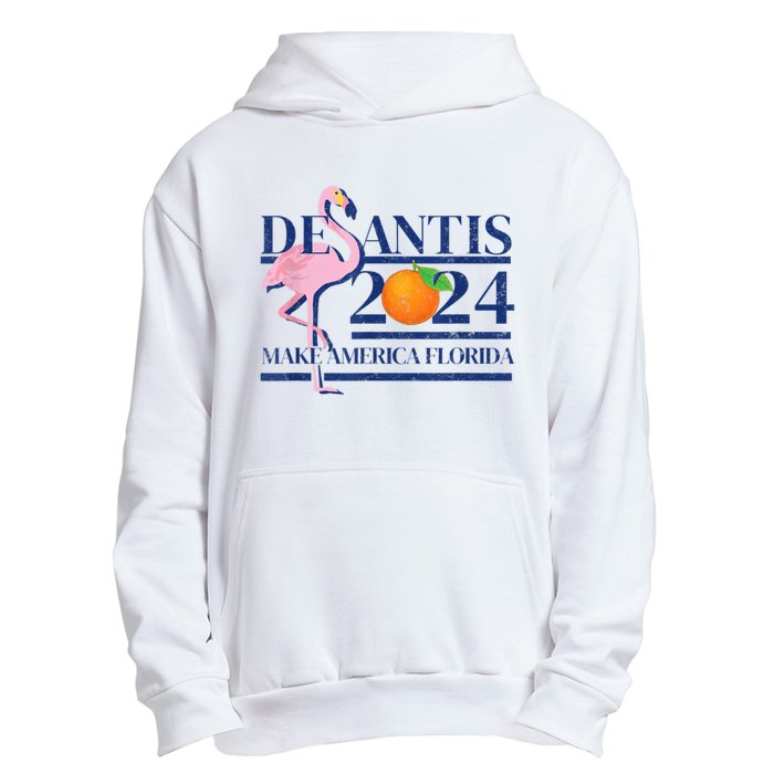 Ron Desantis Make America Florida Flamingo Election 2024 Urban Pullover Hoodie