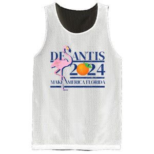 Ron Desantis Make America Florida Flamingo Election 2024 Mesh Reversible Basketball Jersey Tank