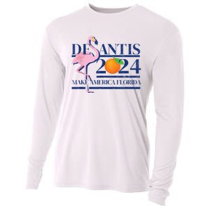 Ron Desantis Make America Florida Flamingo Election 2024 Cooling Performance Long Sleeve Crew