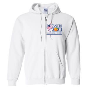 Ron Desantis Make America Florida Flamingo Election 2024 Full Zip Hoodie