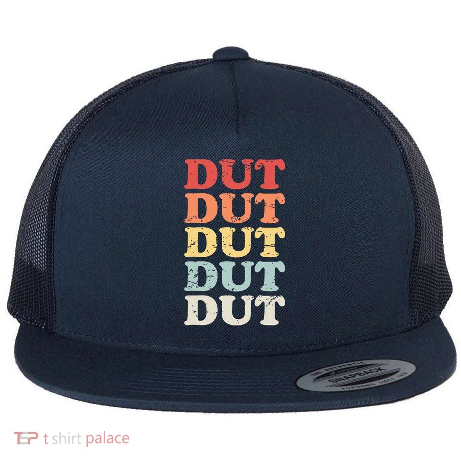 Retro DUT Marching Band Percussion Flat Bill Trucker Hat