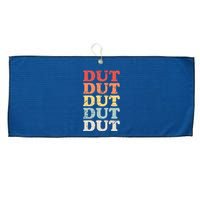 Retro DUT Marching Band Percussion Large Microfiber Waffle Golf Towel