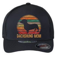 Retro Dachshund Mom Gift Doxie Dog Owner Mother Pet Mama Flexfit Unipanel Trucker Cap