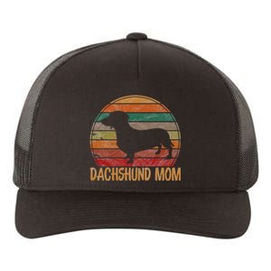 Retro Dachshund Mom Gift Doxie Dog Owner Mother Pet Mama Yupoong Adult 5-Panel Trucker Hat