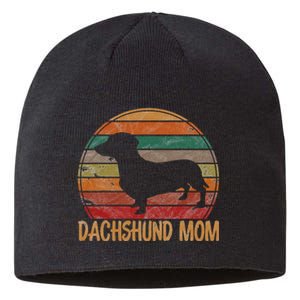 Retro Dachshund Mom Gift Doxie Dog Owner Mother Pet Mama Sustainable Beanie