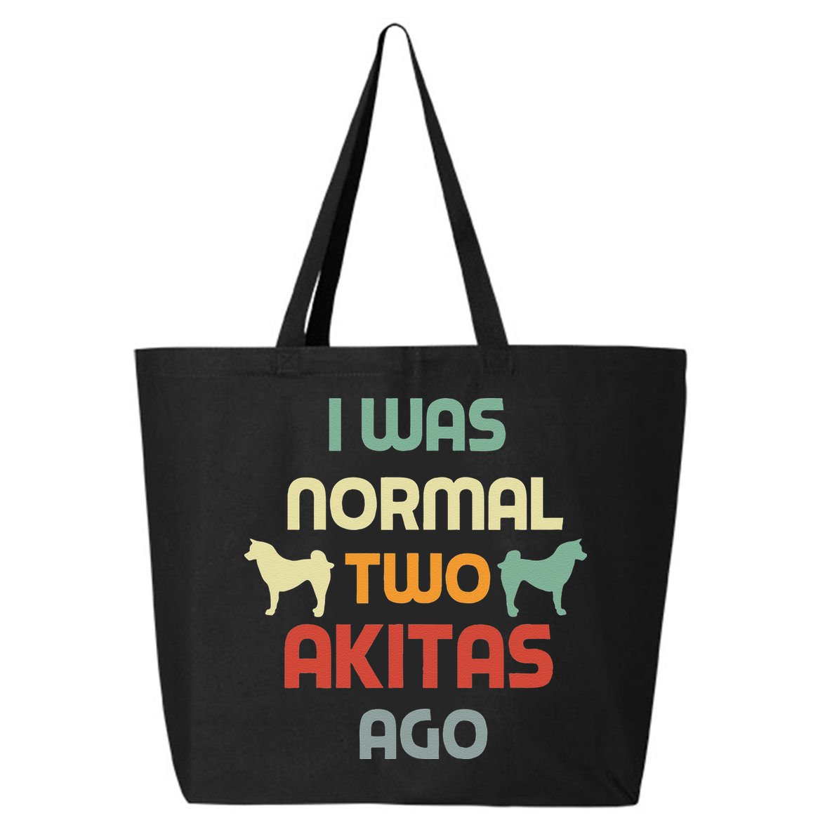 Retro Dog Mom Women Funny Akita Lover Owner 25L Jumbo Tote