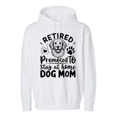 Retired Dog Mom Garment-Dyed Fleece Hoodie