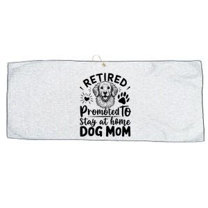 Retired Dog Mom Large Microfiber Waffle Golf Towel