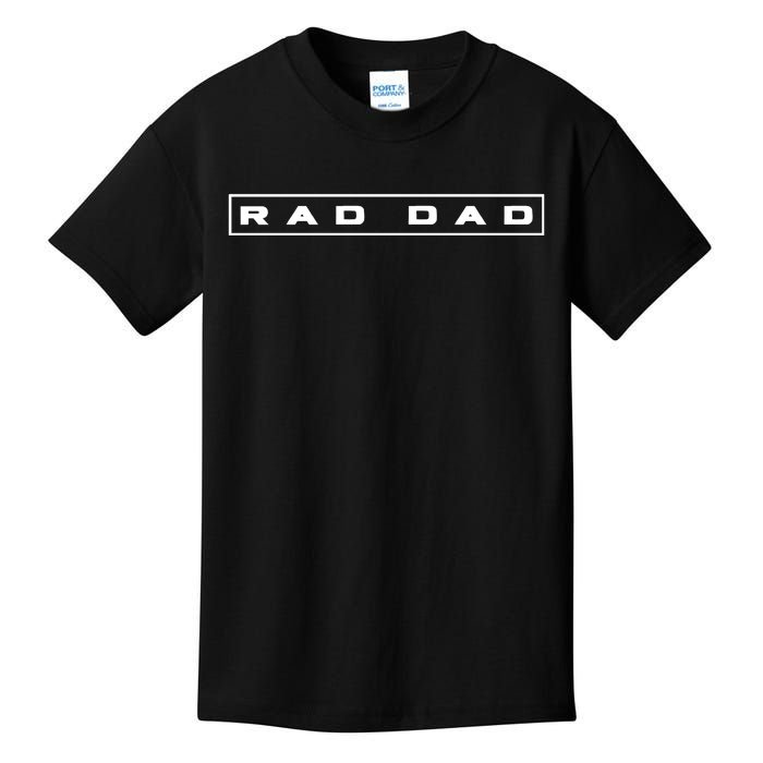 RAD DAD Minimal Logo Fathers Day Kids T-Shirt